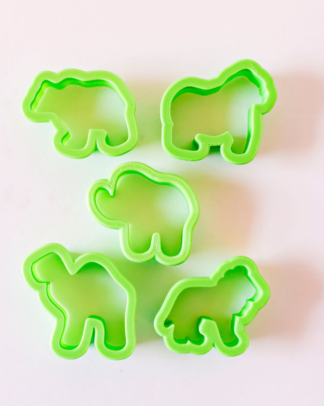 Mini Frosted Animal Cracker Cookie Cutter Set of 5